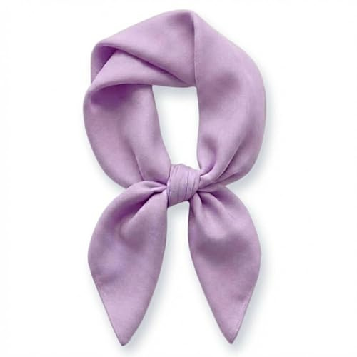 TigerTie Damen Nickituch Halstuch in flieder einfarbig Uni - Weiches Tragegefühl - Tuchgröße 60 x 60 cm - 100% Baumwolle
