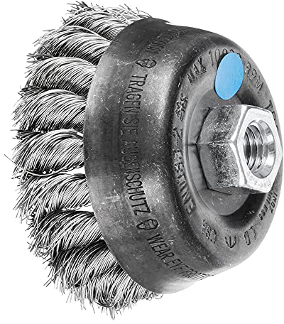 PFERD Topfbürste gezopft TBG | Ø 80mm M14 Edelstahl-Draht-ø 0,35 | 43306033 – für Winkelschleifer
