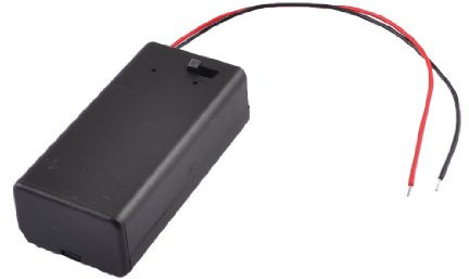 sourcing map Black Plastic Storage Pair SBH-9V Batteries Switch Battery Holder Case Box