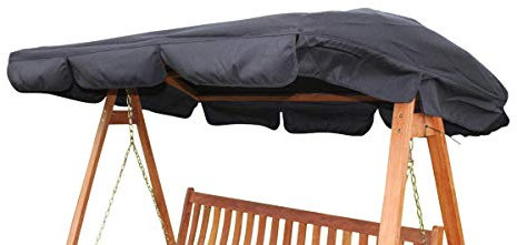 Spare Canopy for a 3 Seater Garden Swing Seat or Hammock in Black -459