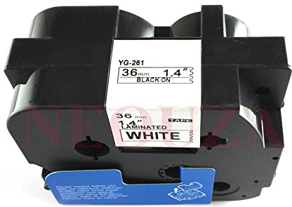 NEOUZA Compatible for Brother P-touch TZe Tz Black on White label tape 6mm 9mm 12mm 18mm 24mm 36mm all size(TZe-261 36mm)