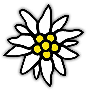 Copytec Aufkleber/Sticker -Edelweiß Bergsteiger Wappen Abzeichen Emblem Bundeswehr passend Für VW Golf Polo GTI MBW 3er Mercedes Audi Opel 7x7cm #A1159