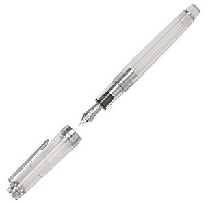 Sailor Professional Gear Slim Demonstrator Silver Fountain Pen, Chrome - MF