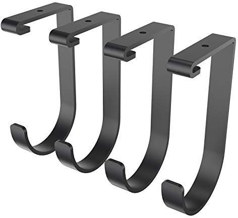 Fleximounts add-on deposito gancio porta accessori per soffitti, 4-pack, Black, Flat Hook x 4