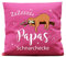 Wandtattoo-Loft Kissen Bedruckt Papas Schnarchecke Faultiers Baumwolle 40 x 40 cm / 06 Stoff pink