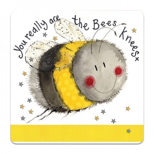 Bees Knees Cork Backed Coater by Alex Clark Art - Watercolour design
