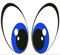 SkinoEu® 2 x Adesivi Vinile Stickers Occhi Blu Specchietti per Auto Moto Finestre Porta Casco Scooter Bici Motociclo Tuning B 74