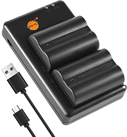 DSTE 2PCS NP-400 D-LI50 (2300mAh/7.4V) Batterie and Chargeur Compatible pour Pentax K10D, K10D, K20D Camera