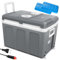 KESSER® Nevera eléctrica portátil 40L con ruedas | Calienta y enfría | Termoeléctrica | Mini nevera | 12V y 230V | Para coche, camping y enchufe | Modo ECO | Incluye acumuladores de frío | Gris