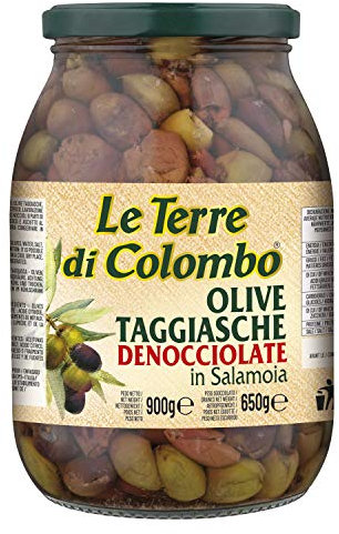 Le Terre di Colombo - Olive Taggiasca Denocciolate - in Salamoia - 900 g