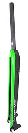 HIOD Forcelle Bicicletta Fibra di Carbonio Forcella Rigida Freno a Disco Tubo Dritto Mountain Bike Accessori Forcella in Carbonio,Green,26