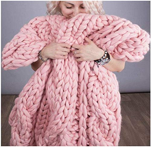YIYIDA Decke Handgefertigt Riese Klobig Sticken Werfen Sofa Decke Handgewebt Sperrig Decke Zuhause Dekor Geschenk Große Größe 100x150cm