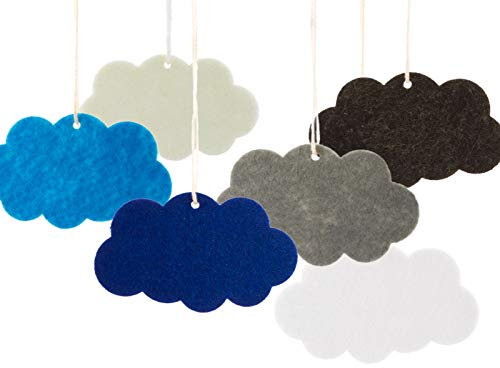 Summer-Ray 48 Mixed Color Acrylic Felt Cloud Laser Cutouts Room Decoration Dream Catcher DIY Craft