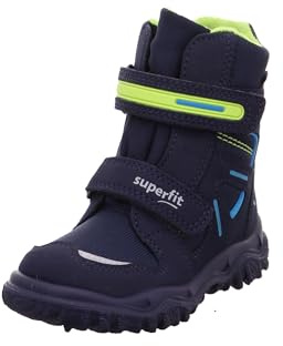 Superfit Jungen HUSKY warm gefütterte Gore-Tex Schneestiefel, BLAU/GRÜN 8000, 42 EU