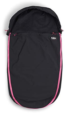 The Buppa Brand Fußsack Softshell AllBlack Pink, schwarz