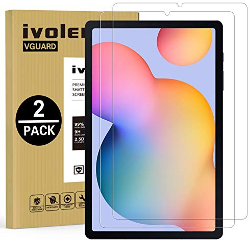 ivoler 2 Stücke Schutzglas Schutzfolie für Samsung Galaxy Tab S6 Lite 2024/2022 / 2020 10.4 Zoll, 9H Härte Panzer Schutz Glas, HD Klar Displayschutzfolie, Anti-Kratz Folie, Anti-Bläschen