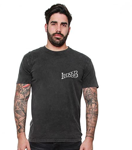 Lucky 13 Skull Built Männer T-Shirt schwarz