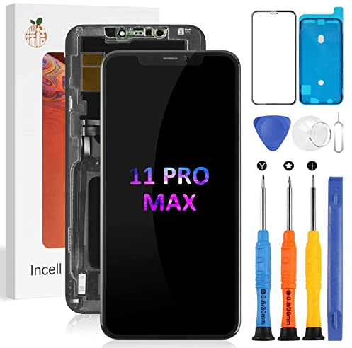 For iPhone 11 Pro Max Screen Replacement For iPhone 11 Pro Max LCD Replacement Screen 11 Pro Max Digitizer Display Touch Sensor Assembly Accessories Kits A2218, A2161, A2220 (Incell,Black)