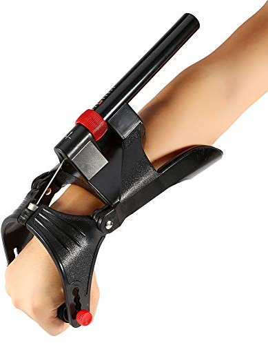 SALALIS Komfort-Handgriff-Verstärker, Griff-Krafttrainer, Verstellbarer Handgelenk- und Unterarm-Entwickler für Sporttraining/Fitness mit weichen Kissen (Schwarz)
