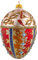Miss Christmas Palace Collection 2021 Christbaumschmuck aus geblasenem Glas, Rot und Gold, 12,7 cm