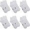 LANCETTI - 6 Paia Calzini Corti Bambino e Bambina in Cotone Filo di Scozia, Traspiranti e Confortevoli, Bianco, 27-30 (4-6 anni)