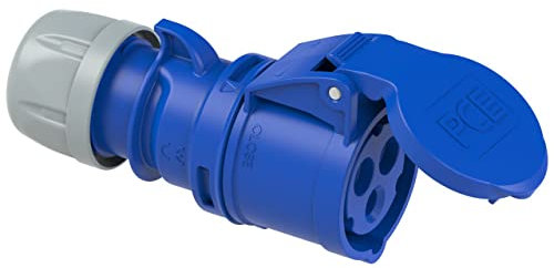 HW Electronics PCE 16 Amp 240v Site Trailing Plug & Socket 230v 16a 3 Pin PCE 240 Volt Blue Hook Up (Female)
