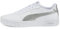 PUMA Damen Carina 2.0 Distressed Sneaker, White Silver, 38 EU