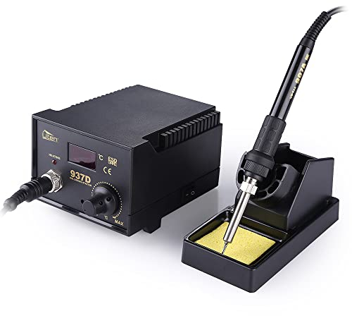 Stazione di Saldatura Professionale Stazione di Saldatura a Temperatura Regolabile 2 in 1 con Display LCD