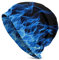 Lawenp Blue Burning Flame Winter Beanie Strickmützen für Männer und Frauen, weiche, warme Totenkopfmützen für kaltes Wetter