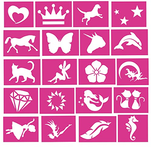 Tattoo Sticker selbstklebende Klebetattoos Schablone Set Kinder Meerjungfrau Mädchen Jungen Kids Kindertattoos temporäre Tattoos Einhorn Anker Geschenke Farbe Big Mädchen