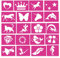 Tattoo Sticker selbstklebende Klebetattoos Schablone Set Kinder Meerjungfrau Mädchen Jungen Kids Kindertattoos temporäre Tattoos Einhorn Anker Geschenke Farbe Big Mädchen