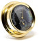 Fischer 1508TH-45.6 – maritimes 125 mm Thermohygrometer – schwarzes Ziffernblatt, Messing-Gehäuse – Made in Germany