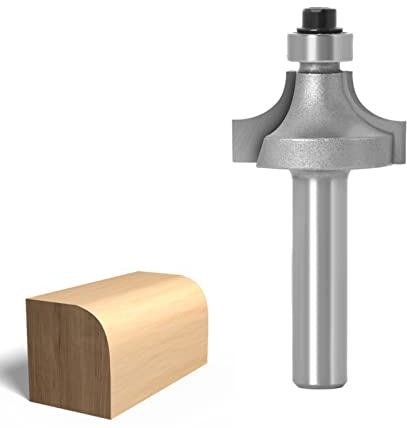 1pc 8mm Schaft Round-Over Router Bits Für Holz Holzbearbeitungswerkzeug 2 Flötenschaftfräser Mit Lagerfräser Corner Round Over Bit,8X25B