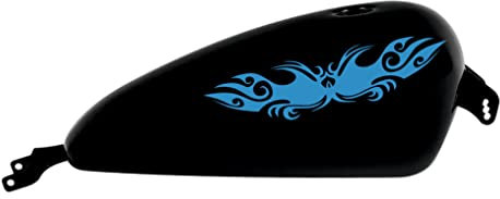 DualColorStampe Aufkleber kompatibel mit Harley-Davidson Tribal Schmetterling Tank DX-SX Sticker Moto Motorbike COD.M0229 (Blu53)