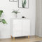 WIFESE Sideboard Mit Massivholz-Beinen Hochglanz-Weiß 60x35x70 cm - Kommode Für Wohnzimmer, Küche, Flur - Schrank Mit Schubladen