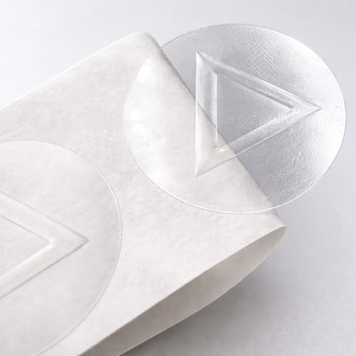 MD Labels Tactile warning symbols for blind fi, 27 mm, 1000 warning triangle stickers, tactile warning symbol for hazardous substances, transparent, self-adhesive