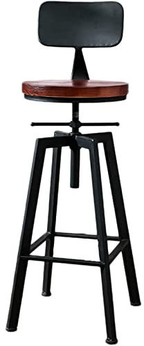 OLOTU Bequem Moderner minimalistischer Barhocker, Barhocker mit schmiedeeiserner Rückenlehne, stabile Dreibein-Barstühle, eleganter Barsitz mit hohem Bein Barhocker