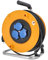 as - Schwabe Avvolgicavo 25 m, prolunga, 3 prese di corrente da incasso NF 230 V/16 A, con coperchio ribaltabile e spina a contatto di protezione, avvolgicavo 230 V/16 A, IP44, arancione, 811482