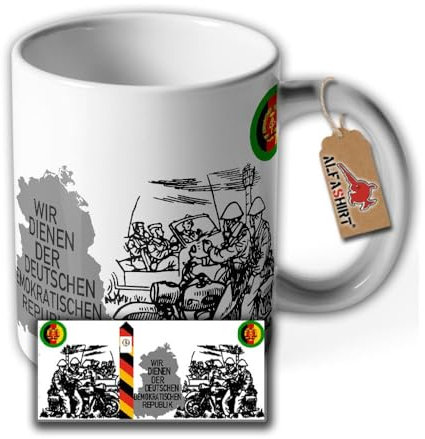 Tasse DDR Grenztruppe Kradmelder MfNV Grenzstein Säule NVA Becher#40874