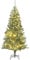 vidaXL Weihnachtsbaum, Beleuchtet Christbaum mit 300 LEDs Kugeln Ständer, Beschneit Tannenbaum Kunstbaum mit 8 Beleuchtungsmodi, Weihnachtsdeko Dekobaum, 210cm