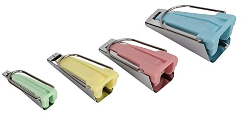 Schrägbandformer Schrägbandformer Kit Tape Maker Set Schrägbandformer Set Quilting Tools Kit 4pcs Schrägbandformer 6mm 12mm 18mm 25mm Edelstahl Kunststoff Tape Makers Kit