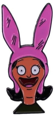 Bob's Burgers Louise Belcher rosa Hasenohren Hut Comedy animierte Cartoon-TV-Show 3 cm Emaille-Anstecker, 1.2 Inches, Emaille, Emaille