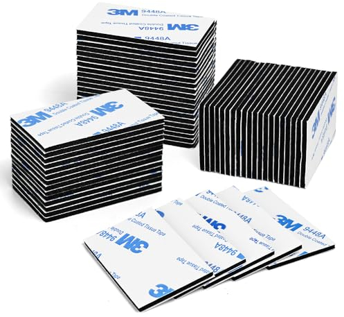 Feiyayi Klebepads Doppelseitig Extra Stark,60 Stück Doppelseitige Klebepads Schaumstoff Klebepads Doppelseitiges Klebeband Extra Stark Schaumband Selbstklebend Montageband (Schwarz)