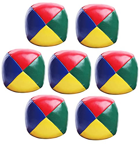 XZEIT 7 Stück Soft Jonglierbälle Set, Kinder Ballwurfball Spiele Zirkus Clown Farbige Jonglierbälle für Erwachsene Kinder Anfänger Outdoor Spielzeug