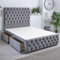 ComfoRest - Elegant 4FT6 Double Bed Frame with 4 Drawers | Durable Base for Organised Living | Sturdy Design for Modern Bedrooms (Grey Plush)
