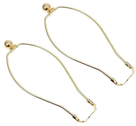 Gadpiparty 2 Stk Schirmhalterung Schreibtischlampe Stehlampe harfe für Tischlampenhalterung Wandleuchte Lampenschirm Lampenhornrahmen Lampenharfenhalterung Trompete Zubehör Metall Beleuchtung