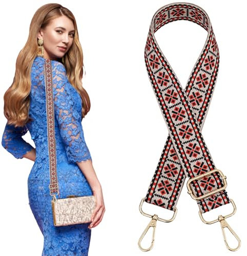 Traziewell Handtasche Gurt Taschengurt Breit Taschen Taschengurte Zum Wechseln Damen Bunter Verstellbarer Taschenriemen Breit 3,8cm 0330
