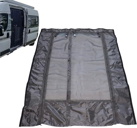 180x133cm Maille d'écran de porte de voiture, écran de maille de garage | Moustiquaire de porte en maille pour fourgon | Moustiquaire de porte coulissante, moustiquaire de porte à fermeture magnétique