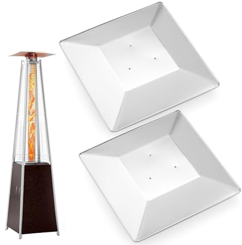 Ersatzteile für Außenheizungen, Aluminium-Reflektorschild, Pyramiden-Terrassenheizung, Wärmereflektor, geeignet für die meisten Propangas-Terrassenheizungen und andere 4-seitige Glasrohrheizungen, 2