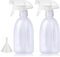 Bynccea Empty White Plastic Spray Bottles 13.5oz/400ml Adjustable Nozzle Mist/Stream Water Spray Bottle Heavy Duty Spraying Bottles Plant Mister Spray Bottle for Cleaning Solutions, Plants, Hair